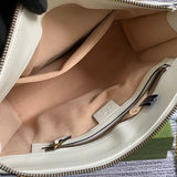 Close-up detail of structured polished women's handbag – women's everyday handbag