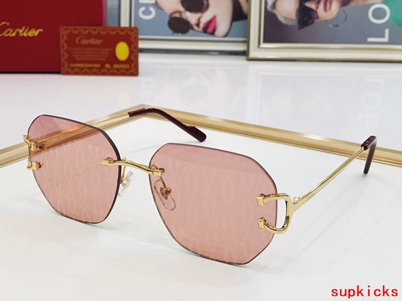 Angled view of Cartier unisex sunglasses