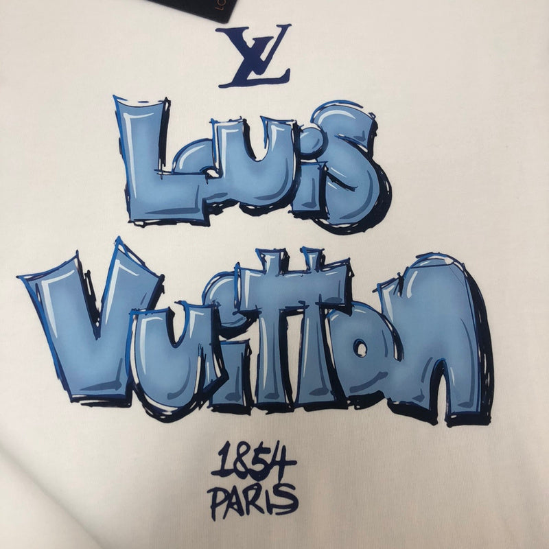 Flat lay presentation of Louis Vuitton cotton t-shirt with label-forward styling