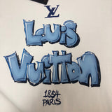 Flat lay presentation of Louis Vuitton cotton t-shirt with label-forward styling