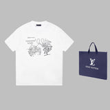 Back view of Louis Vuitton cotton t-shirt with monogram-inspired silhouette