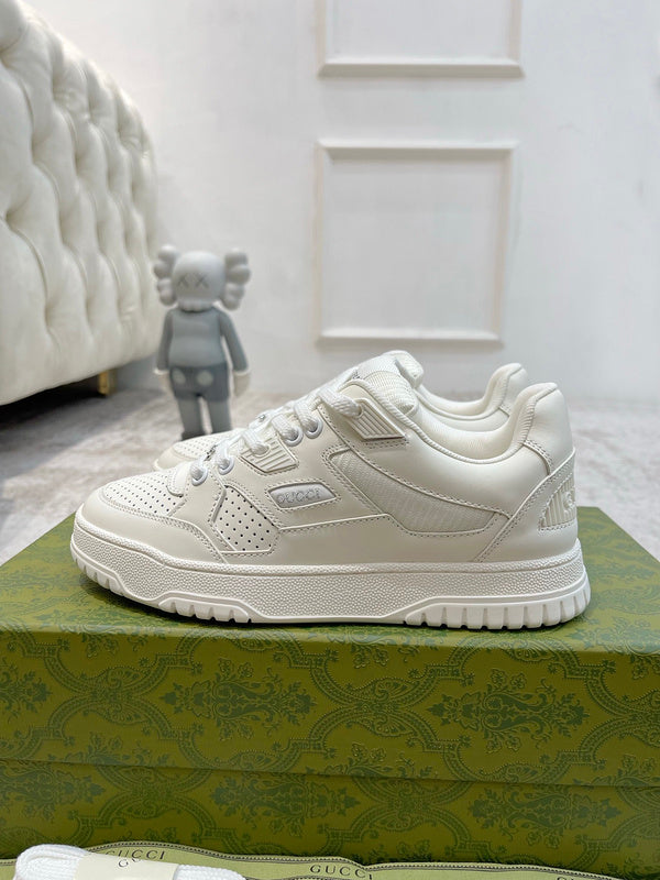 Gucci muted earth tones luxury sneakers view 5 retro runner design