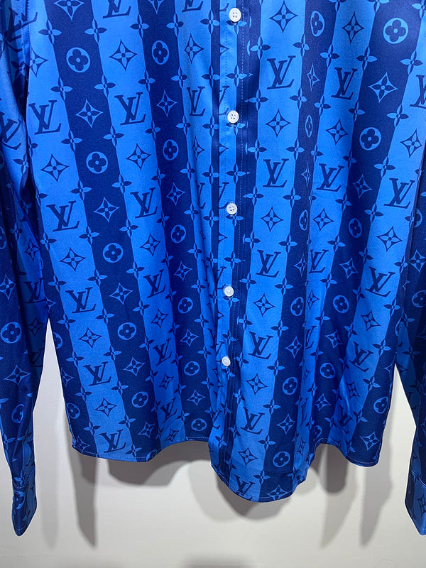 Flat lay presentation of Louis Vuitton cotton t-shirt with signature branding