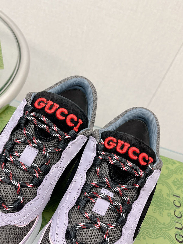 Gucci bold contrast luxury sneakers view 9 sleek tonal finish