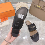 Hermes shoes Style 371 - front view, bold signature style (alternate angle)