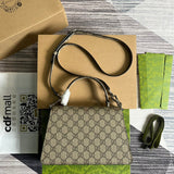 Front view of chic polished women's handbag – women's designer-style accessory