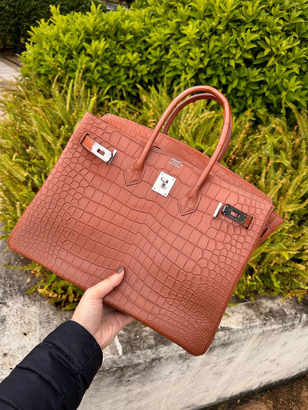 Close-up detail of understated bag design