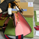 Side profile of premium polished women's handbag – women's designer-style accessory