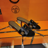 Hermes sandals Style 020 - close-up of timeless elegant design