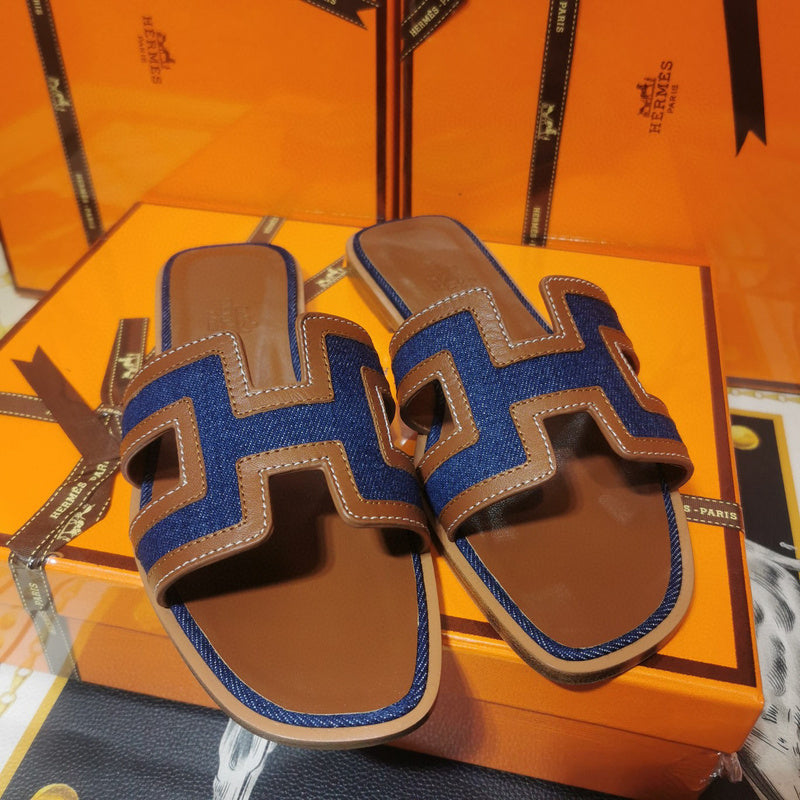 Hermès Beige Slide Sandals - Lifestyle Styling Shot