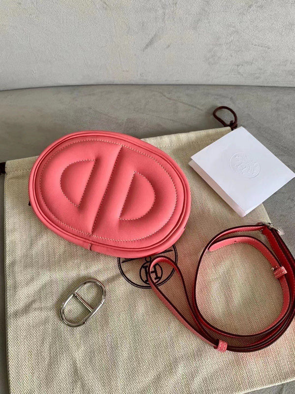 Close-up detail of poised bag design