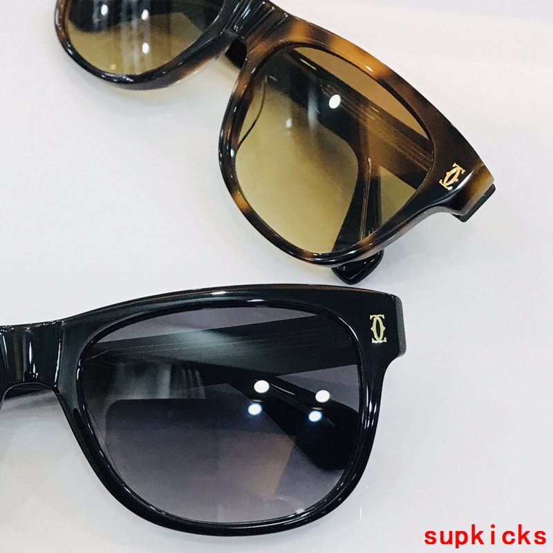 Close-up detail view of Cartier unisex sunglasses