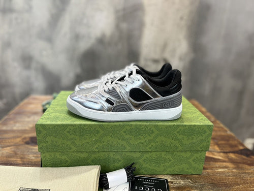 Gucci tonal black luxury sneakers view 11 padded collar comfort