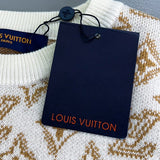 Back view of Louis Vuitton luxury clothing with monogram-inspired silhouette