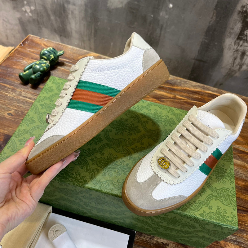Gucci bold contrast luxury sneakers view 10 signature lace-up style