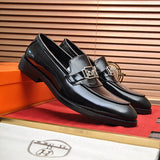 Hermès Grey Loafer Flats - Side Profile View