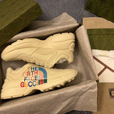 Gucci muted earth tones luxury sneakers view 10 low-top design