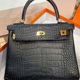 Side view of fluid structured handbag