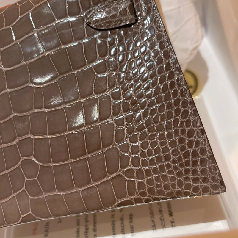 Close-up detail of understated bag design