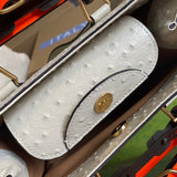 Close-up detail of signature structured women's handbag – women's luxury accessory