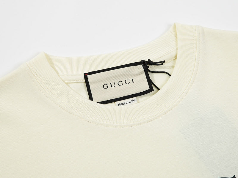 Close-up detail shot of Louis Vuitton cotton t-shirt with contemporary cut