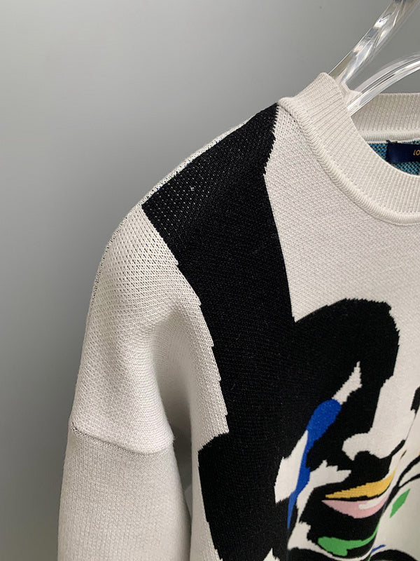 Side profile of Louis Vuitton luxury clothing with logo-detail design