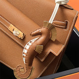 Close-up detail of sculpted bag design