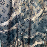 Full styled look of Louis Vuitton cotton t-shirt with signature branding