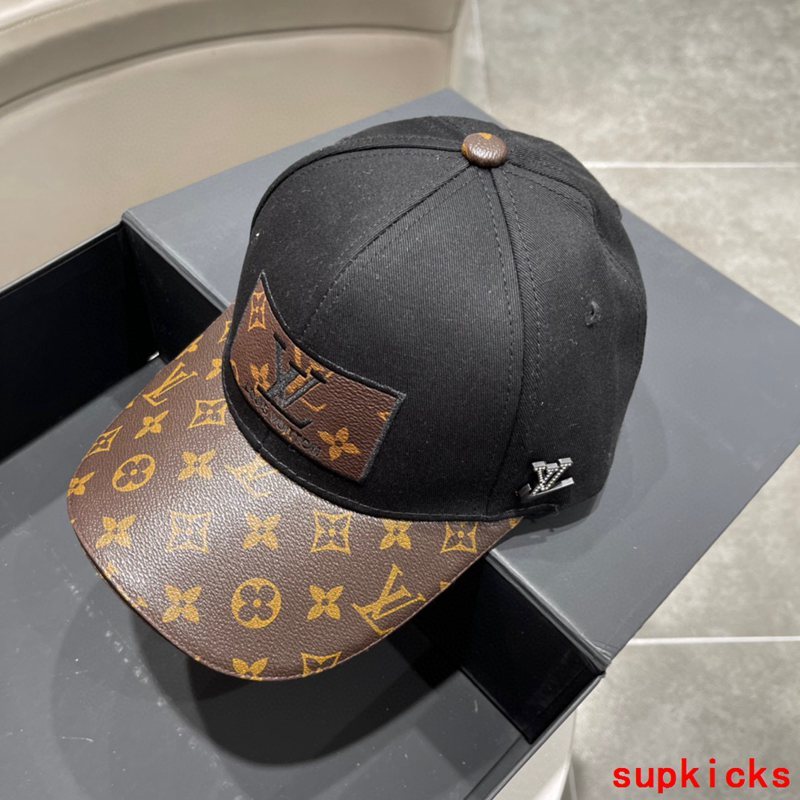 Close-up detail view of Louis Vuitton unisex cap