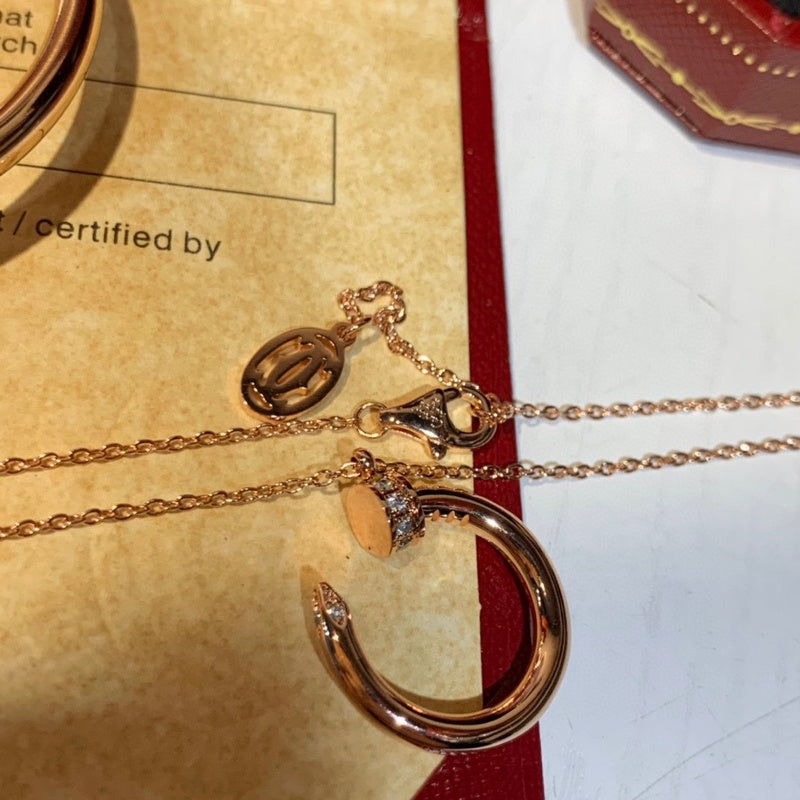 Close-up detail view of Cartier unisex jewelry piece
