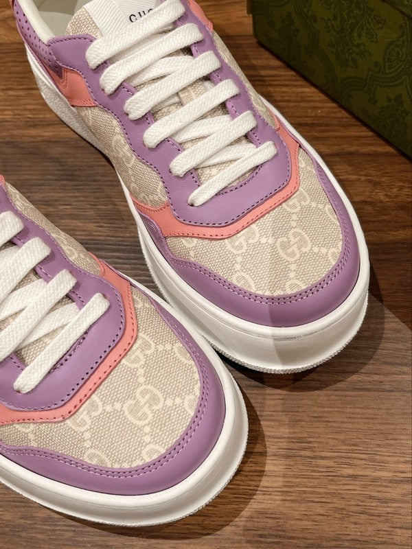 Gucci stone beige luxury sneakers view 4 classic court silhouette