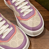 Gucci stone beige luxury sneakers view 4 classic court silhouette