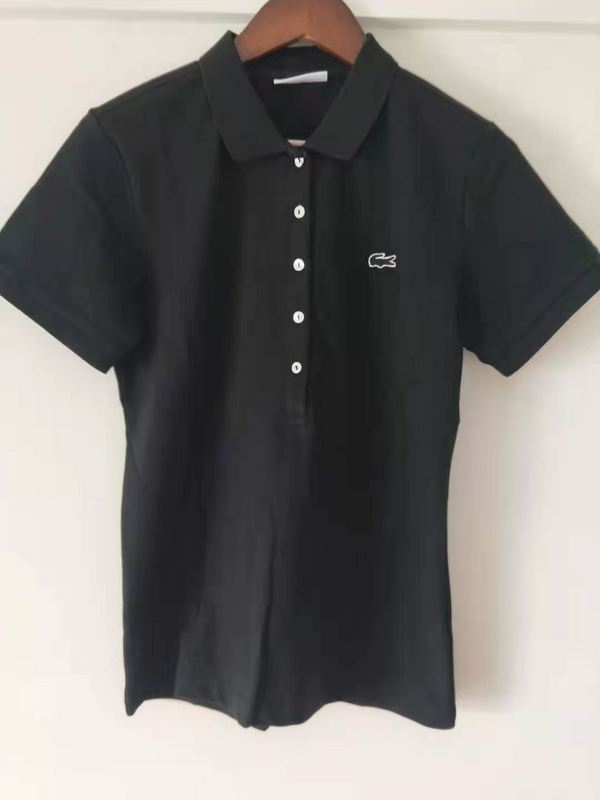 Side profile of Lacoste luxury clothing with tailored silhouette