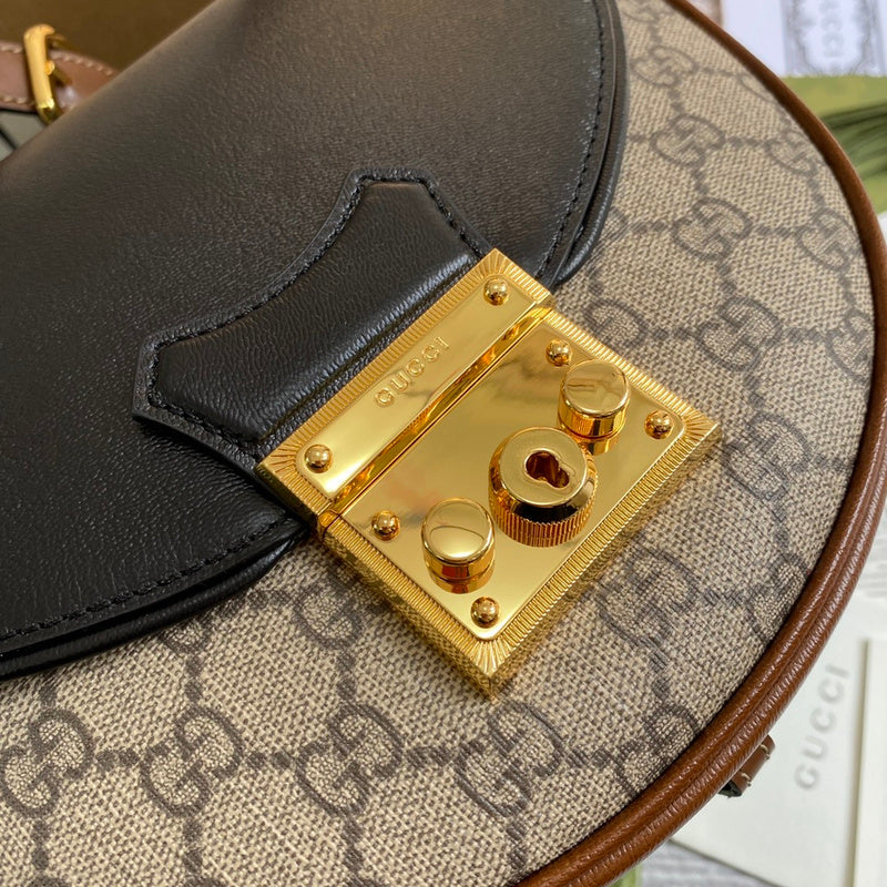 Back view of statement signature women's handbag – women's luxury handbag