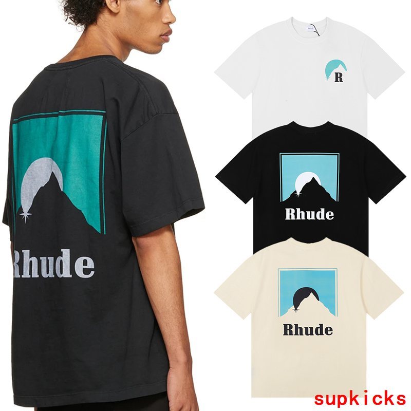 Back view of Rhude luxury clothing with contemporary cut