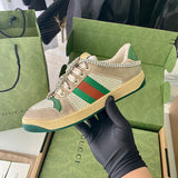 Gucci classic monochrome luxury sneakers view 11 retro runner design