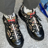 Contemporary Faux Leather Shoes - Signature Finish | Women's Designer-Inspired Footwear #1346 - texture close-up (image 9) of designer-inspired shoes