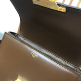 Front view of refined structured women's handbag – women's everyday handbag