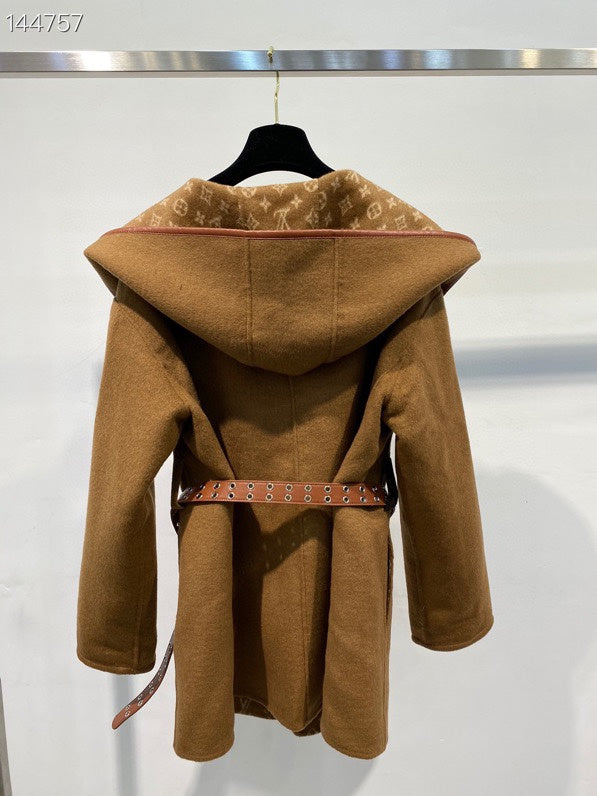 Flat lay presentation of Louis Vuitton luxury clothing with contemporary cut