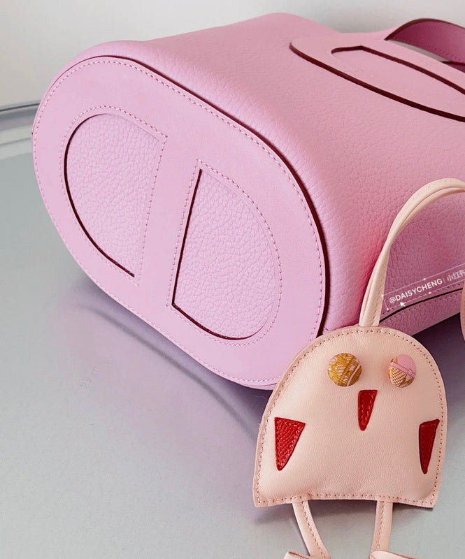Side view of balanced structured handbag
