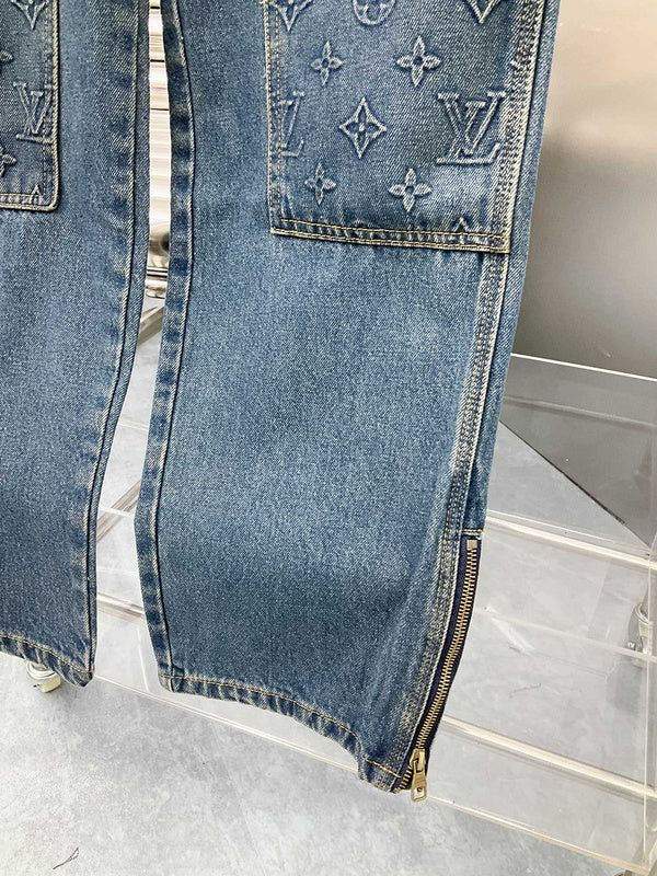 Full styled look of Louis Vuitton luxury clothing with tailored silhouette