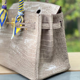 Close-up detail of structured bag design