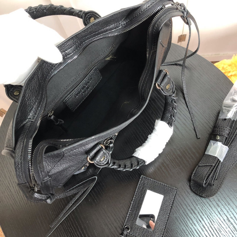 Interior view of structured polished women's handbag – women's luxury handbag