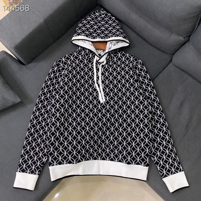 Close-up detail shot of Louis Vuitton luxury clothing with contemporary cut