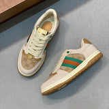 Gucci two-tone luxury sneakers view 5 minimalist modern build