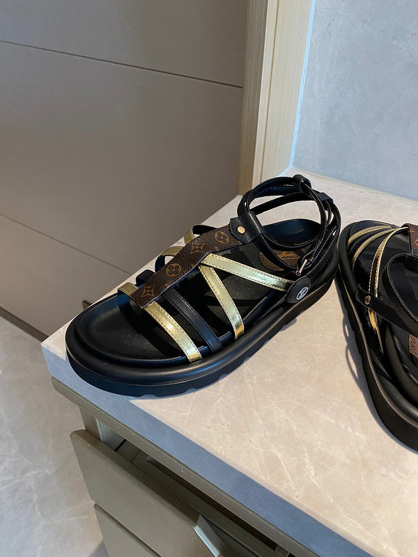 Louis Vuitton Camel Classic Ballet Flats - Back View