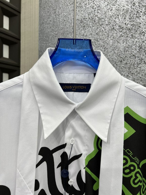 Side profile of Louis Vuitton luxury clothing with streetwear-inspired cut