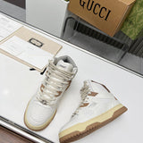 Gucci soft grey luxury sneakers view 10 classic court silhouette