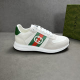 Gucci fresh white-and-black luxury sneakers view 8 breathable knit upper