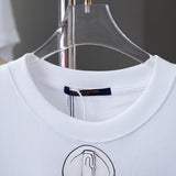 Close-up detail shot of Louis Vuitton cotton t-shirt with relaxed-fit cut